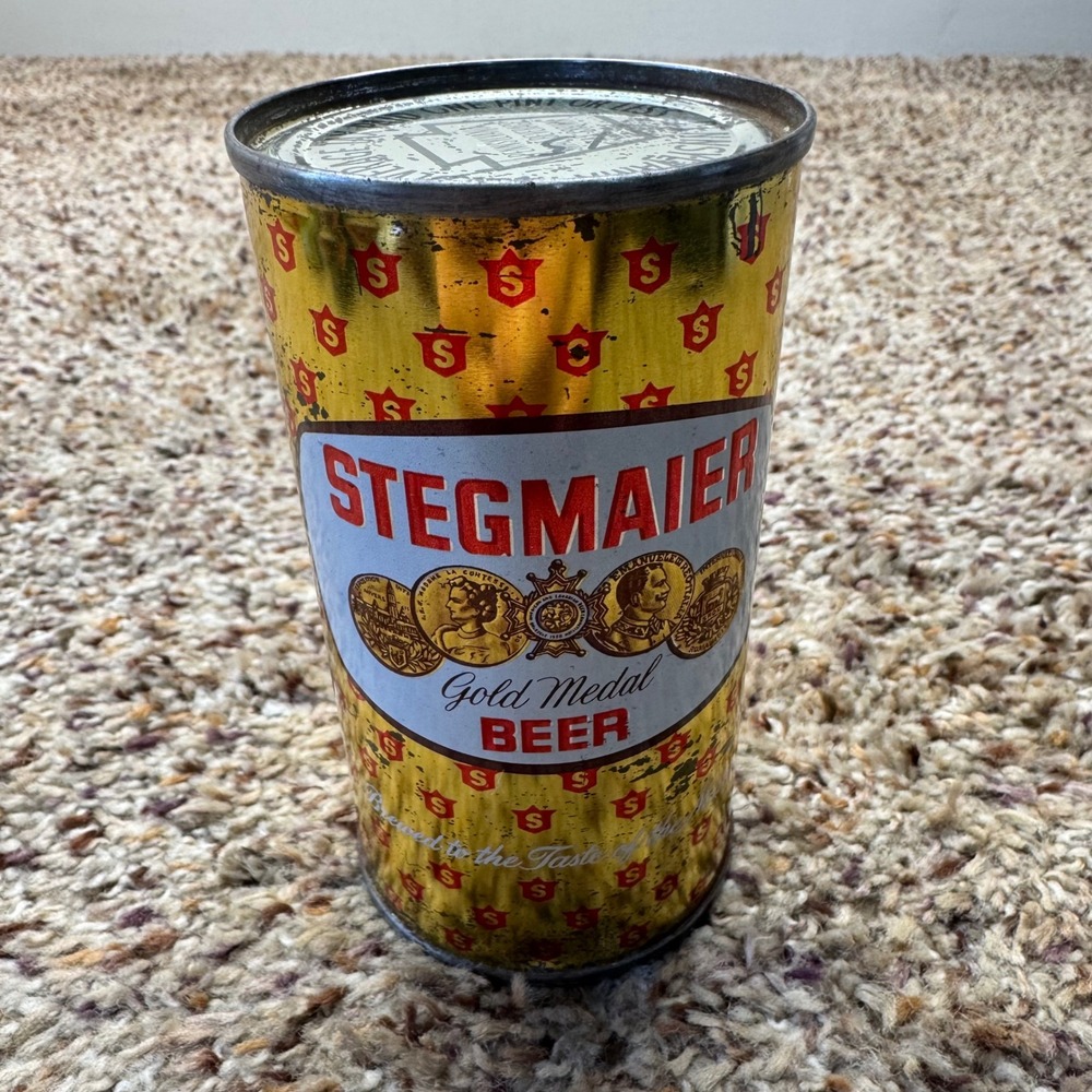 Vintage Stegmaier Gold Medal Beer Flat Top Can 12oz Wilkes-Barre PA Steel